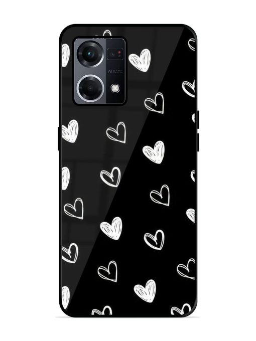 Scattered Hearts Glossy Soft Edge Case for Oppo F21S Pro (4G) Chachhi