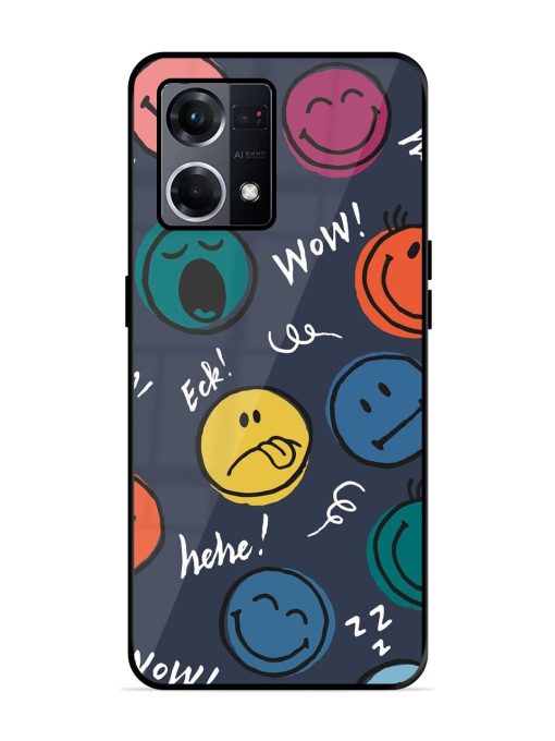 Emoticon Parade Glossy Soft Edge Case for Oppo F21S Pro (4G) Chachhi