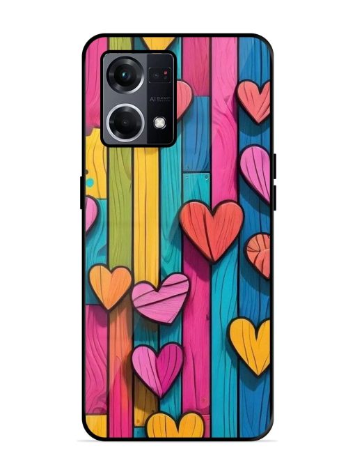 Rainbow Of Hearts Glossy Soft Edge Case for Oppo F21S Pro (4G) Chachhi