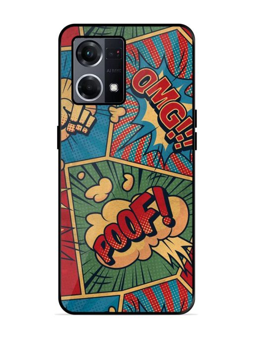 Comic Book Chaos Glossy Soft Edge Case for Oppo F21S Pro (4G) Chachhi