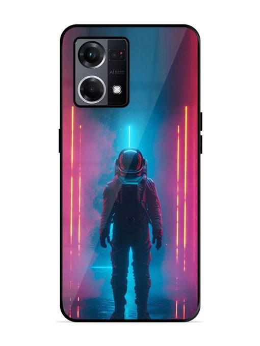 Neon Astronaut Glossy Soft Edge Case for Oppo F21S Pro (4G) Chachhi