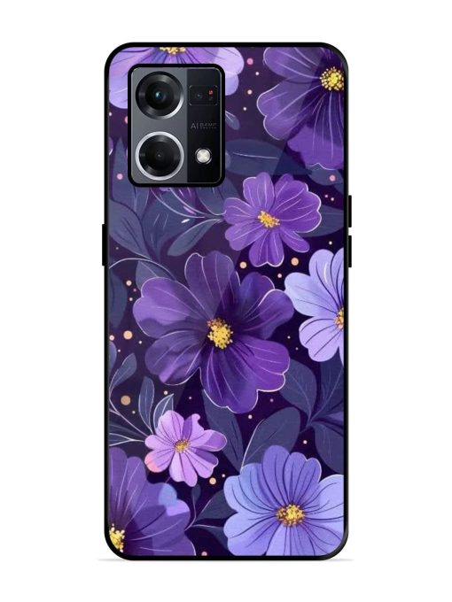 Purple Paradise Glossy Soft Edge Case for Oppo F21S Pro (4G) Chachhi