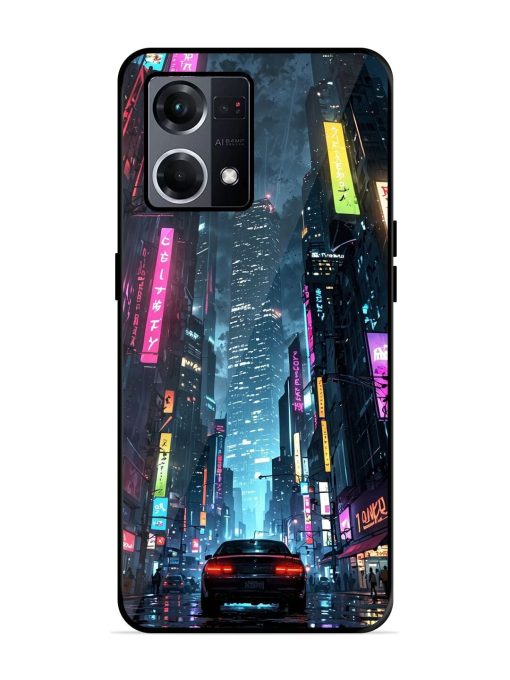 Neon Nightscape Glossy Soft Edge Case for Oppo F21S Pro (4G) Chachhi