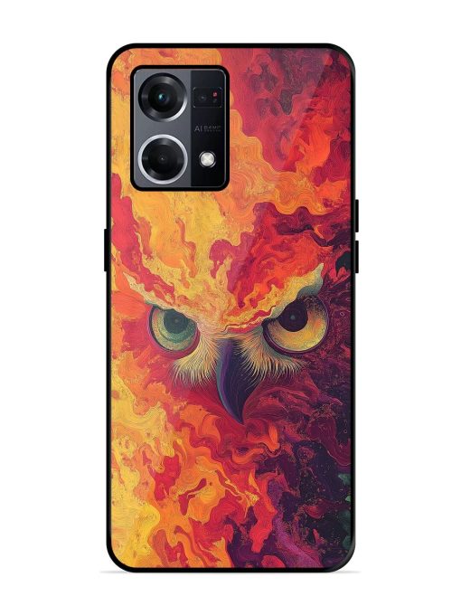 Fiery Owl Glossy Soft Edge Case for Oppo F21S Pro (4G) Chachhi