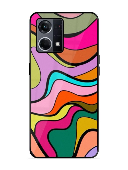 Wavy Wonder Glossy Soft Edge Case for Oppo F21S Pro (4G) Chachhi