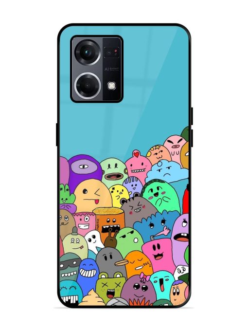 Monster Mash Glossy Soft Edge Case for Oppo F21S Pro (4G) Chachhi