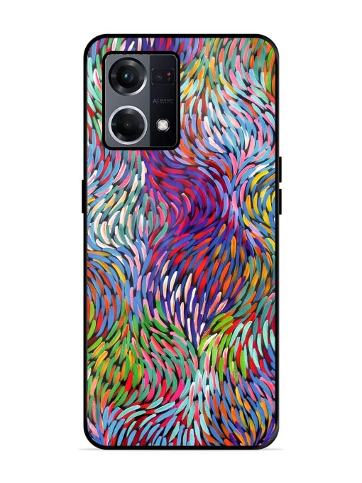 Vibrant Waves Glossy Soft Edge Case for Oppo F21S Pro (4G) Chachhi