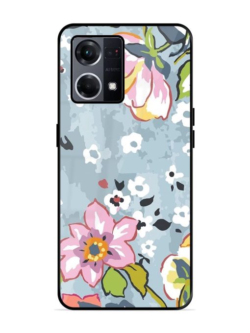 Floral Fantasy Glossy Soft Edge Case for Oppo F21S Pro (4G) Chachhi