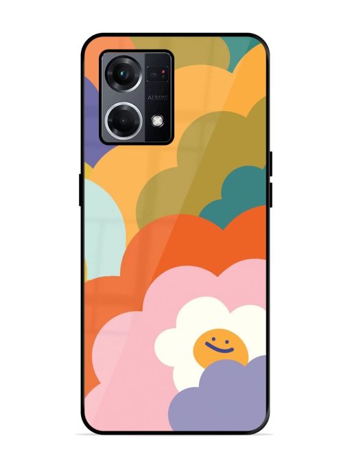 Happy Flower Power Glossy Soft Edge Case for Oppo F21S Pro (4G) Chachhi