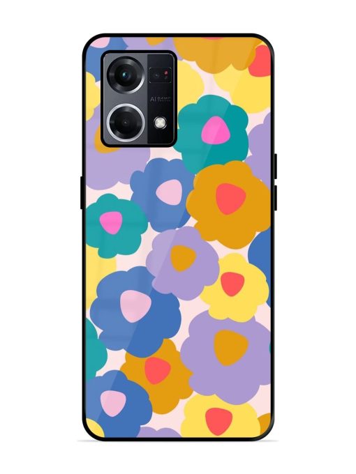 Flower Power Glossy Soft Edge Case for Oppo F21S Pro (4G) Chachhi