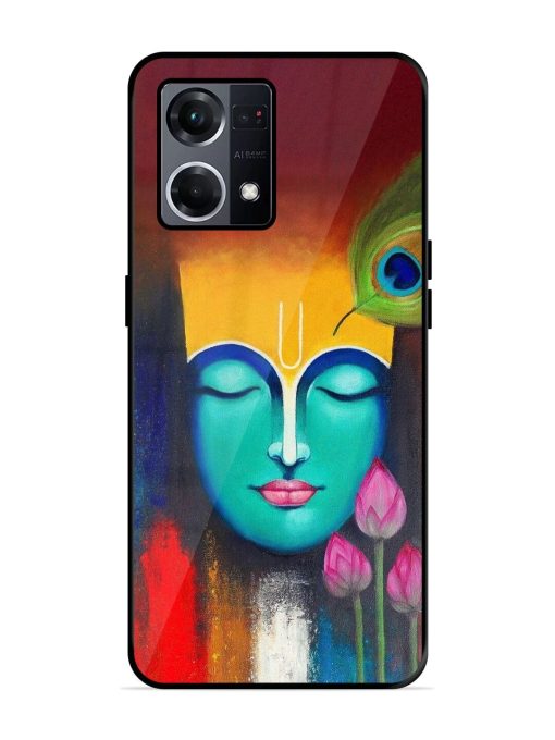 Divine Tranquility: The Face Of Krishna Glossy Soft Edge Case for Oppo F21S Pro (4G) Chachhi