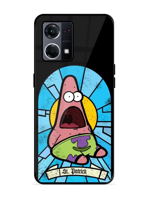 St. Patrick'S Day Stained Glass Patrick Star Glossy Soft Edge Case for Oppo F21S Pro (4G) Chachhi