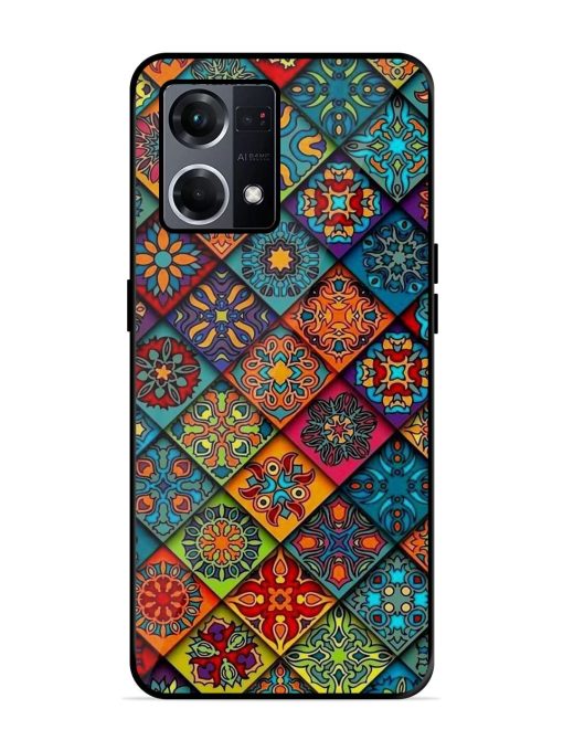 Patchwork Mandala Mosaic Glossy Soft Edge Case for Oppo F21S Pro (4G)