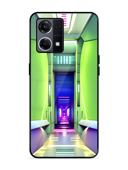 Neon Corridor Glossy Soft Edge Case for Oppo F21S Pro (4G) Chachhi