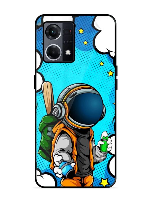 Space Graffiti Artist Glossy Soft Edge Case for Oppo F21S Pro (4G)