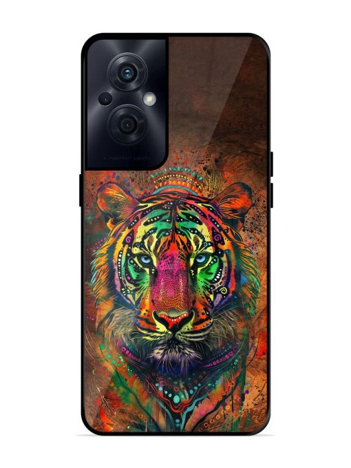 Cosmic Tiger Glossy Soft Edge Case for Oppo F21S Pro (5G) Chachhi