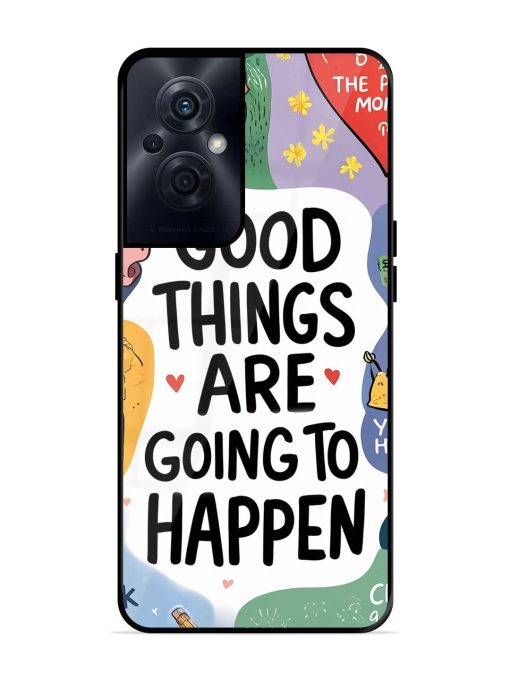 Uplifting Scribbles Glossy Soft Edge Case for Oppo F21S Pro (5G) Chachhi