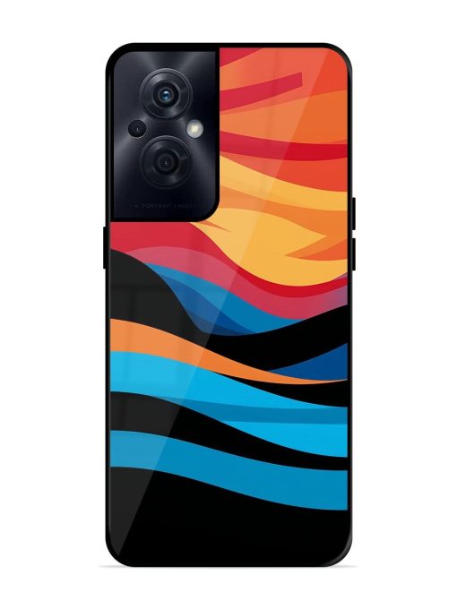 Blazing Currents Glossy Soft Edge Case for Oppo F21S Pro (5G) Chachhi