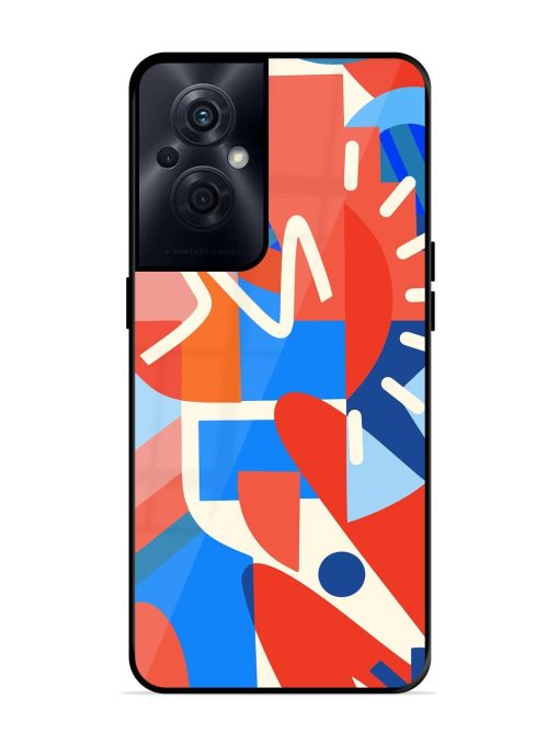 Abstract Harmony Glossy Soft Edge Case for Oppo F21S Pro (5G) Chachhi