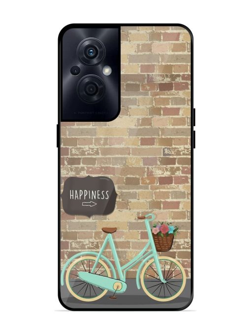 Pedaling Towards Happiness Glossy Soft Edge Case for Oppo F21S Pro (5G) Chachhi