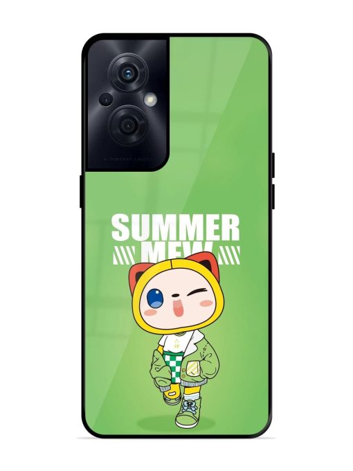 Purrfect Summer Glossy Soft Edge Case for Oppo F21S Pro (5G) Chachhi