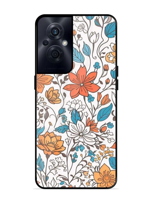 Floral Symphony Glossy Soft Edge Case for Oppo F21S Pro (5G) Chachhi