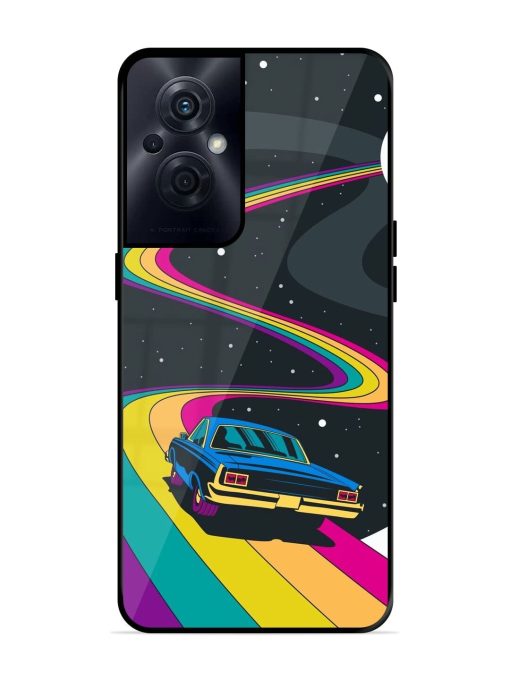 Rainbow Road Glossy Soft Edge Case for Oppo F21S Pro (5G) Chachhi