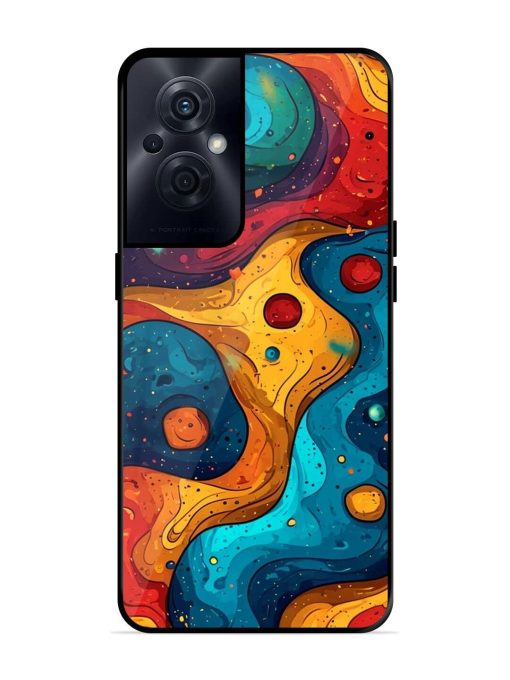 Cosmic Swirl Glossy Soft Edge Case for Oppo F21S Pro (5G) Chachhi