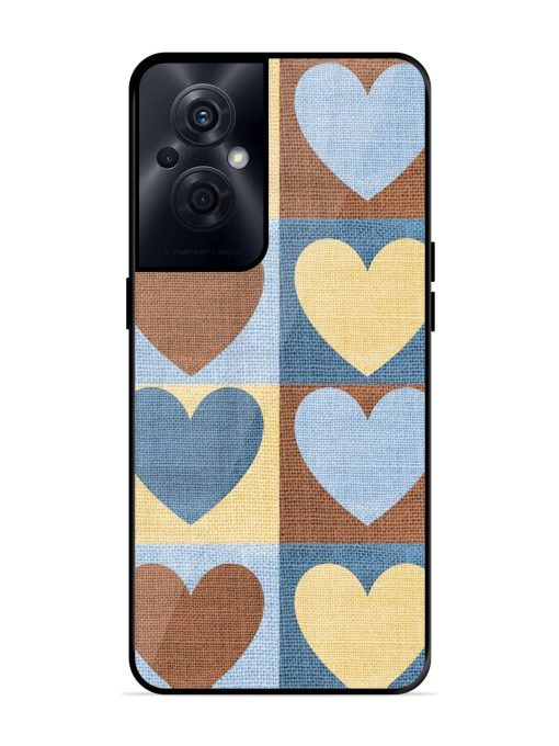 Hearts On Canvas Glossy Soft Edge Case for Oppo F21S Pro (5G) Chachhi