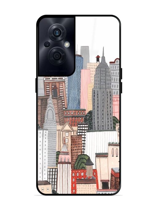 Cityscape Dreams Glossy Soft Edge Case for Oppo F21S Pro (5G) Chachhi