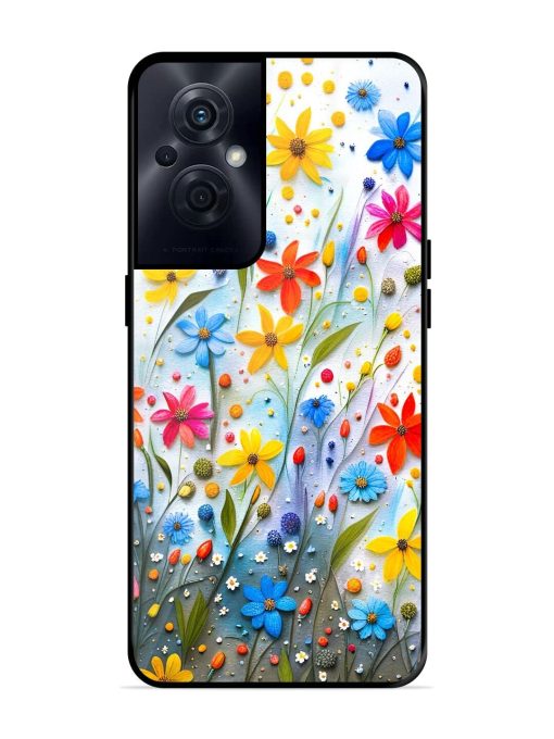 Vibrant Floral Glossy Soft Edge Case for Oppo F21S Pro (5G) Chachhi