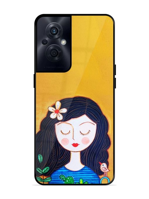 Girl Illustration Glossy Soft Edge Case for Oppo F21S Pro (5G) Chachhi