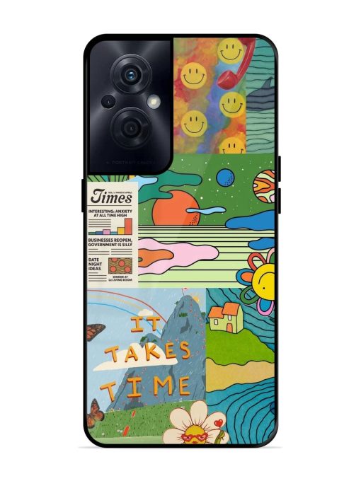 Groovy Vibes Glossy Soft Edge Case for Oppo F21S Pro (5G) Chachhi