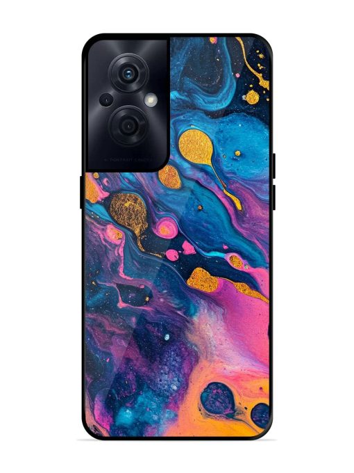 Cosmic Swirl Glossy Soft Edge Case for Oppo F21S Pro (5G) Chachhi