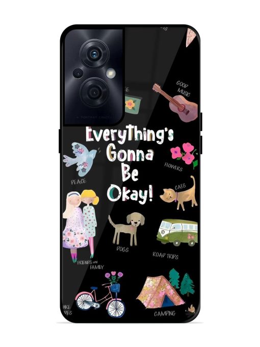 Everything'S Gonna Be Okay Glossy Soft Edge Case for Oppo F21S Pro (5G) Chachhi