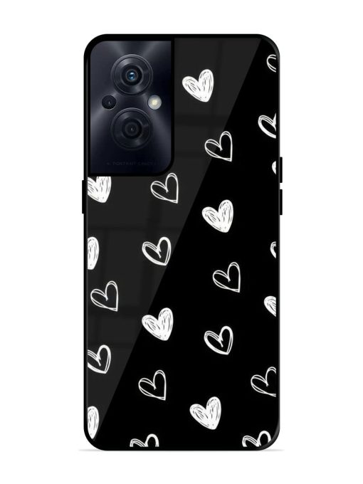 Scattered Hearts Glossy Soft Edge Case for Oppo F21S Pro (5G) Chachhi