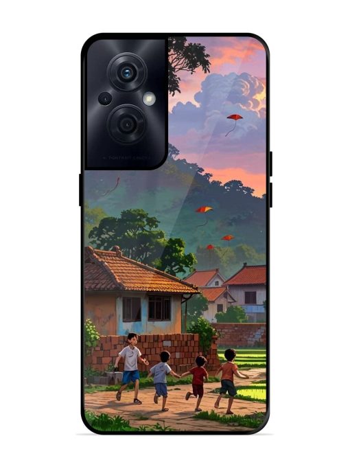 Sunset Play Glossy Soft Edge Case for Oppo F21S Pro (5G) Chachhi