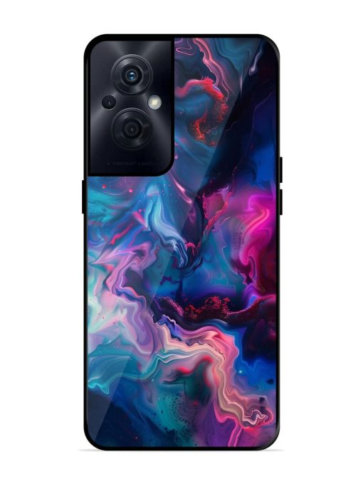 Cosmic Swirl Glossy Soft Edge Case for Oppo F21S Pro (5G) Chachhi