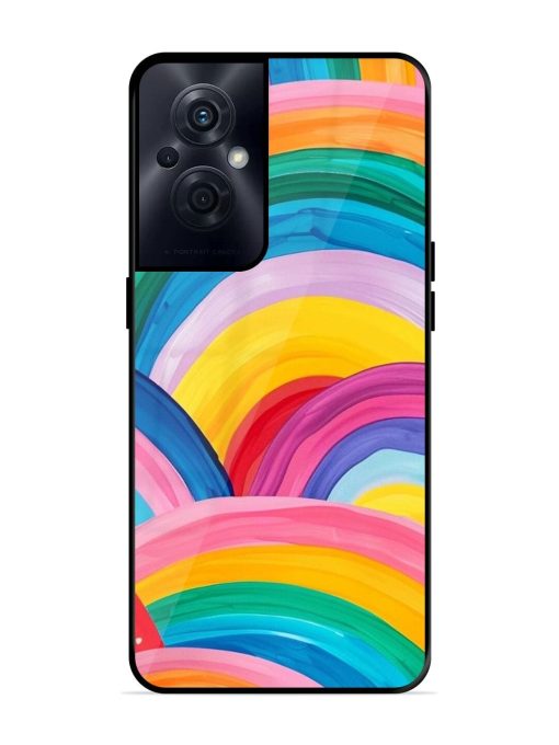 Rainbow Symphony Glossy Soft Edge Case for Oppo F21S Pro (5G) Chachhi