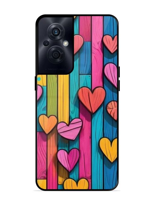 Rainbow Of Hearts Glossy Soft Edge Case for Oppo F21S Pro (5G) Chachhi