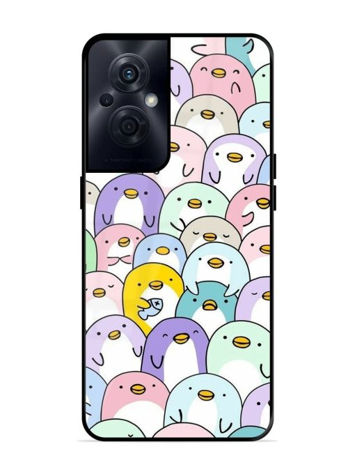 Penguin Party Glossy Soft Edge Case for Oppo F21S Pro (5G) Chachhi