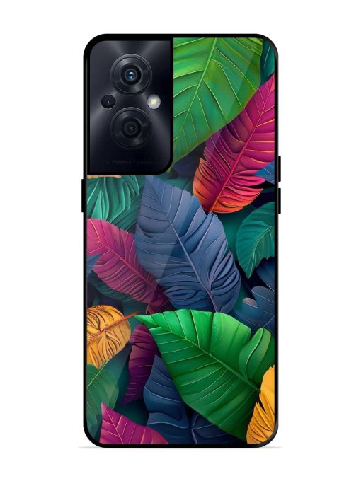 Tropical Tapestry Glossy Soft Edge Case for Oppo F21S Pro (5G) Chachhi