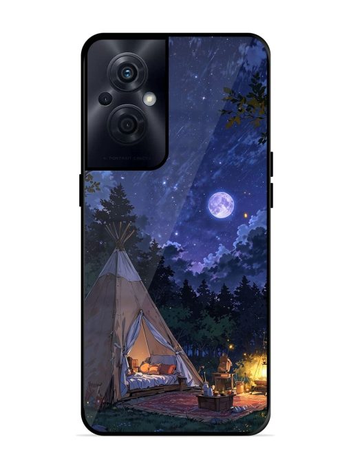 Moonlight Camping Glossy Soft Edge Case for Oppo F21S Pro (5G) Chachhi