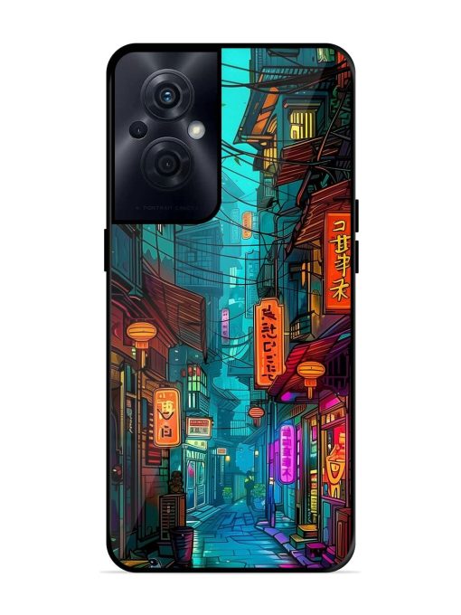 Neon Nightscape Glossy Soft Edge Case for Oppo F21S Pro (5G) Chachhi