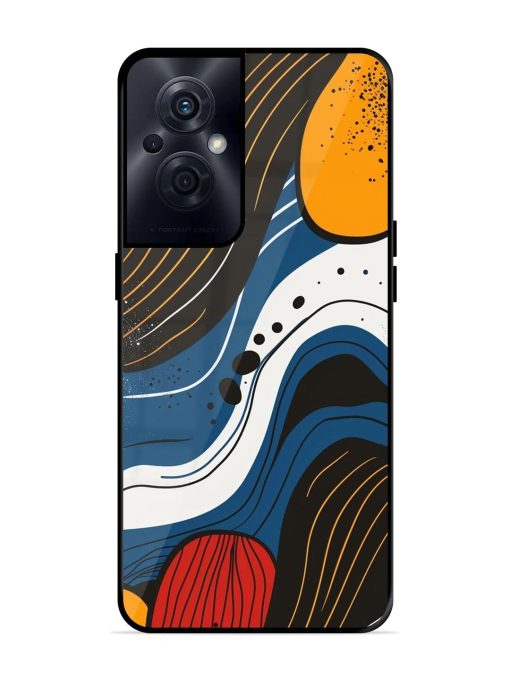 Abstract Expression Glossy Soft Edge Case for Oppo F21S Pro (5G) Chachhi