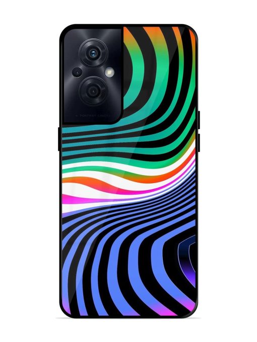 Psychedelic Waves Glossy Soft Edge Case for Oppo F21S Pro (5G) Chachhi