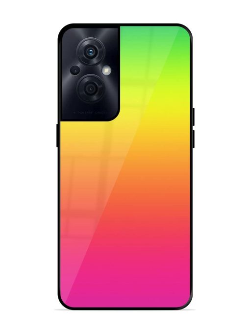 Rainbow Gradient Glossy Soft Edge Case for Oppo F21S Pro (5G) Chachhi