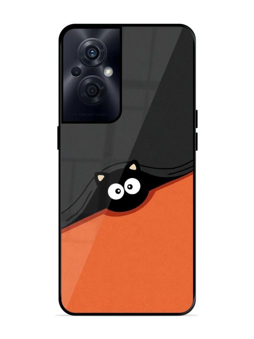 Peek-A-Boo Kitty Glossy Soft Edge Case for Oppo F21S Pro (5G)