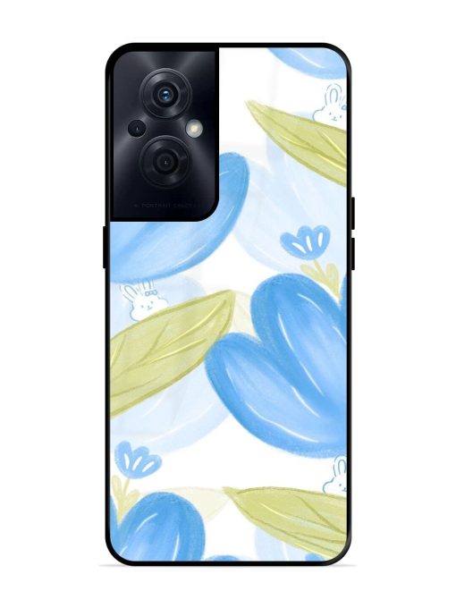 Bunny'S Blue Garden Glossy Soft Edge Case for Oppo F21S Pro (5G) Chachhi