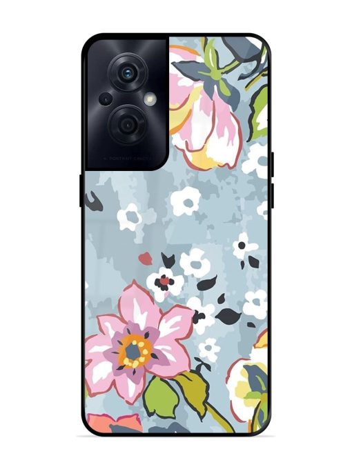 Floral Fantasy Glossy Soft Edge Case for Oppo F21S Pro (5G) Chachhi